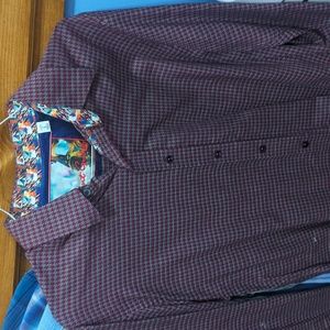 Robert Graham euc Large casual dress shirt flip cuffs